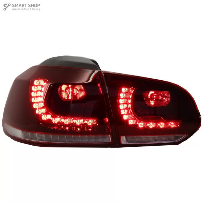Stopuri FULL LED VW Golf 6 VI (2008-2013) R20 Design Semnal Secvential
