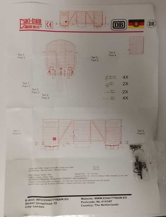 macheta Vagon CFR  GVSF uși glisante Exact Train Ep.III nou raritate