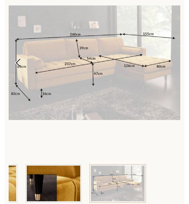 Vand Canapea in L NOUA, extensibila, cu lada de depozitare