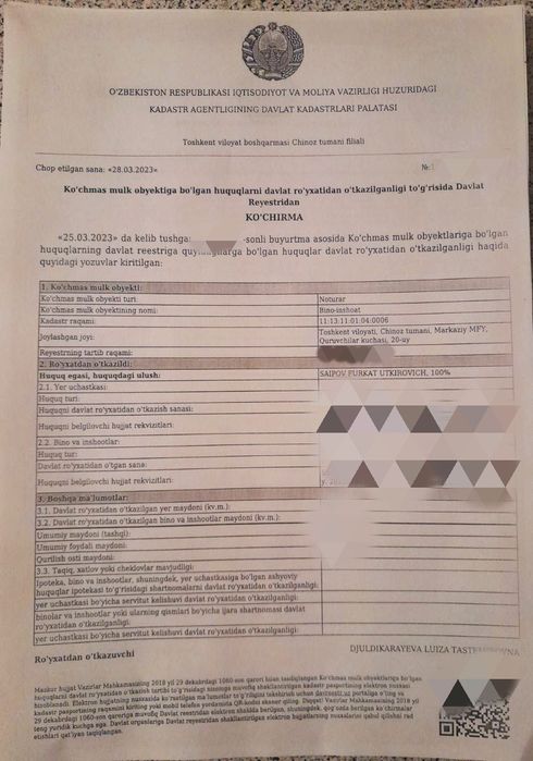 Чинозда ер сотилади 2.4 гектар