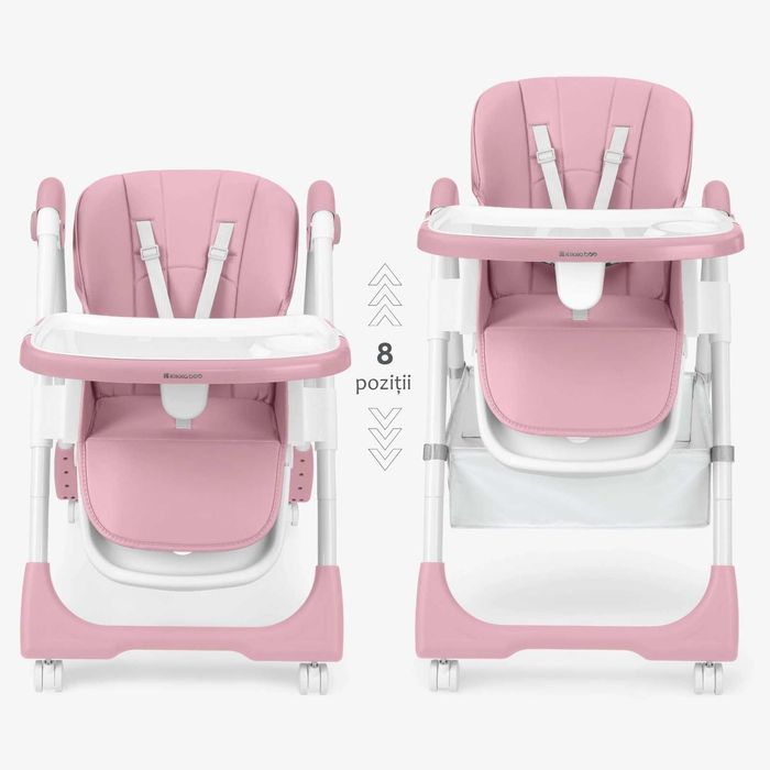 Scaun de masa pentru copii KikkaBoo – Spicy+, Roz