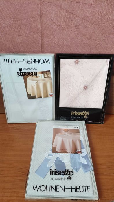 Луксозни немски покривки за кръгла маса с бродерия