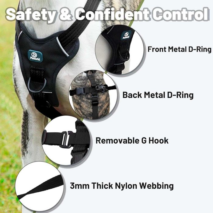 Paworld Escape регулируем нагръдник за кучета (розово, зелено, черно)