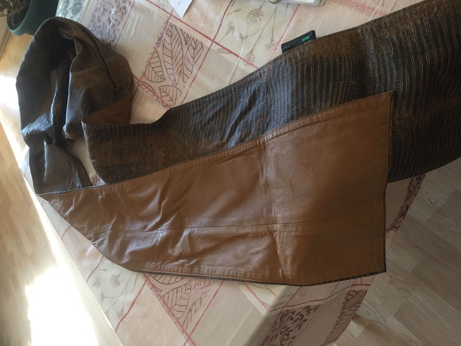 Плащ кожаный женский