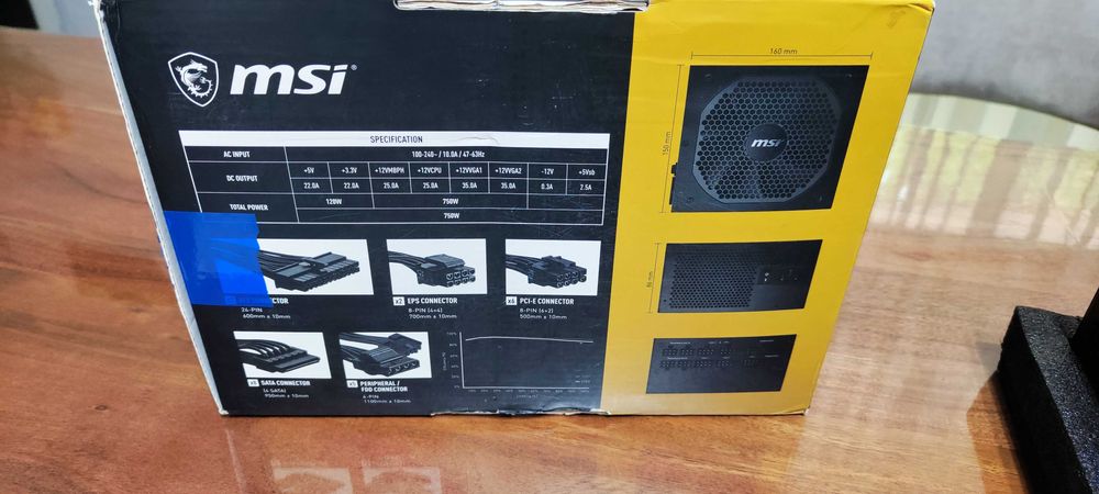 Продавам работещо захранване MSI A750GF