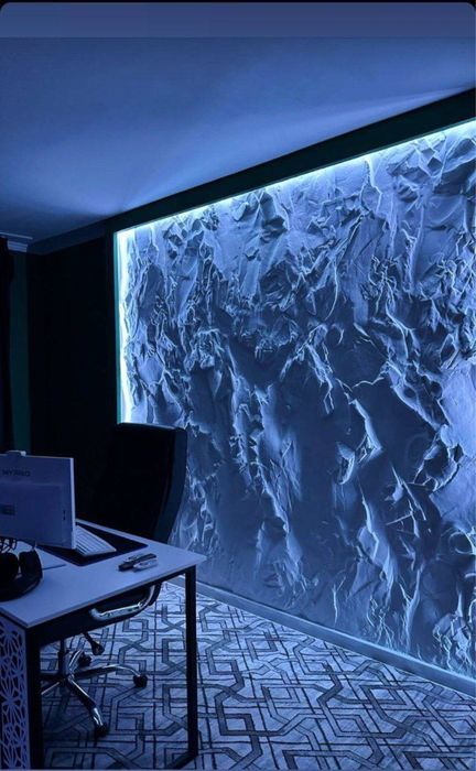 Скала «Эльбрус» 3D панель из гипса