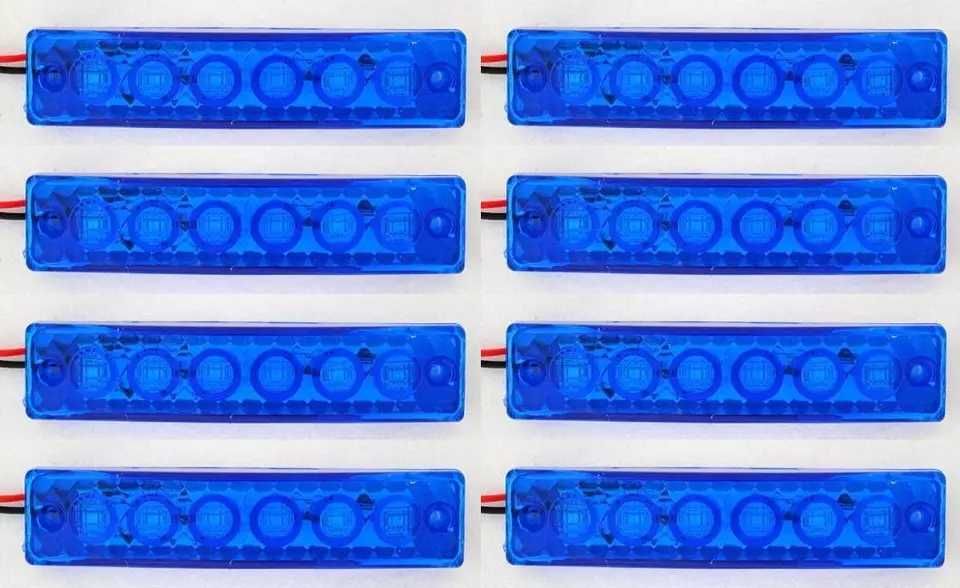 1бр. диодни LED ЛЕД габарити светлини с 6 SMD диода 12-24V , 6 цвята