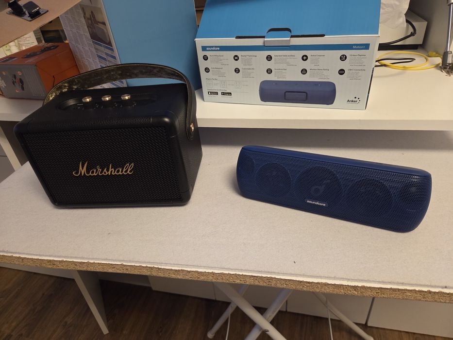 Boxa Bluetooth Marshall si Soundcore kilburn 2 si motion + plus