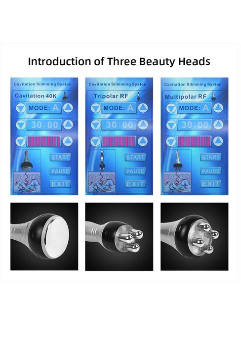 Aparat Cosmetic Profesional pentru Slabire 3in1 LCD,  RF, Cavitatie