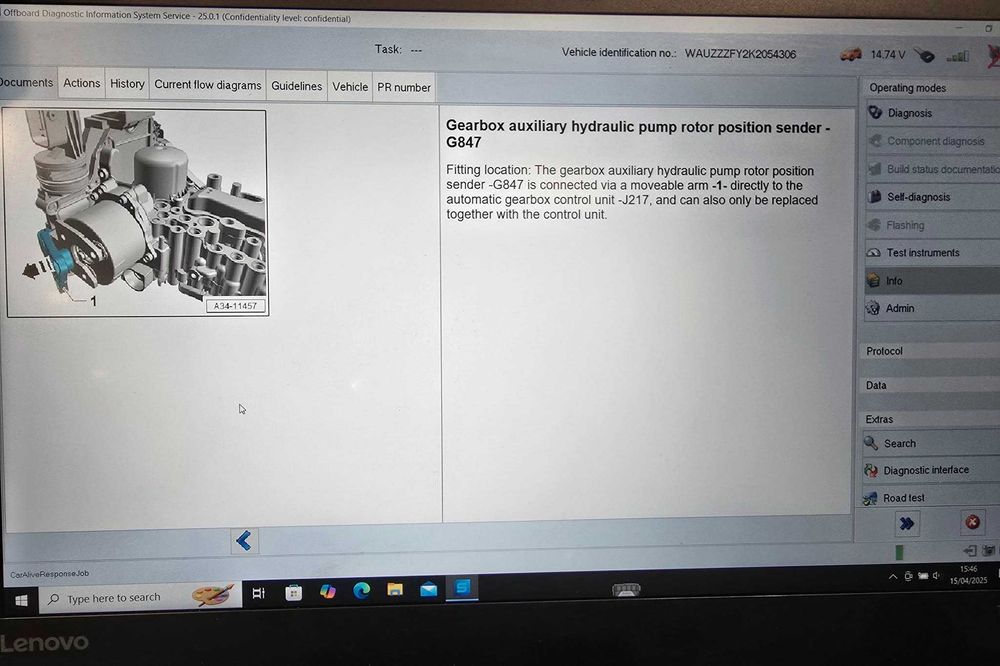 Odis vas 6154 laptop diagnoza auto vw skoda audi seat