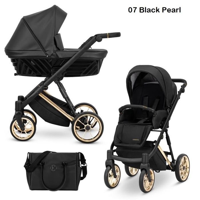 Бебешка количка 3 в 1 Kunert Ivento Eco Black Pearl
