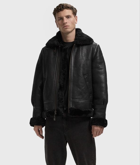 Schott NYC B-3 Bomber Jacket ОРИГИНАЛНО мъжко кожено яке - М