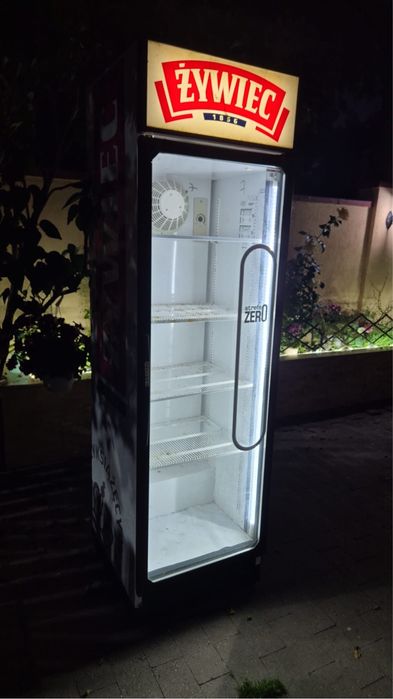 Frigider vitrină Żywiec / Cooler băuturi – iluminare LED, stare bună