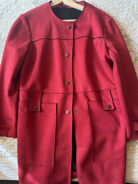 Jacheta rosie catifea, marimea S