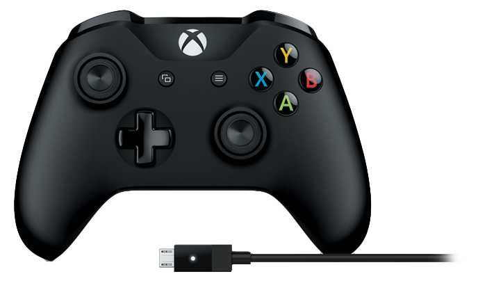 Gamepad Microsoft Xbox One Wireless Controller Black cablu USB 4N6-00002 nou Sigilat