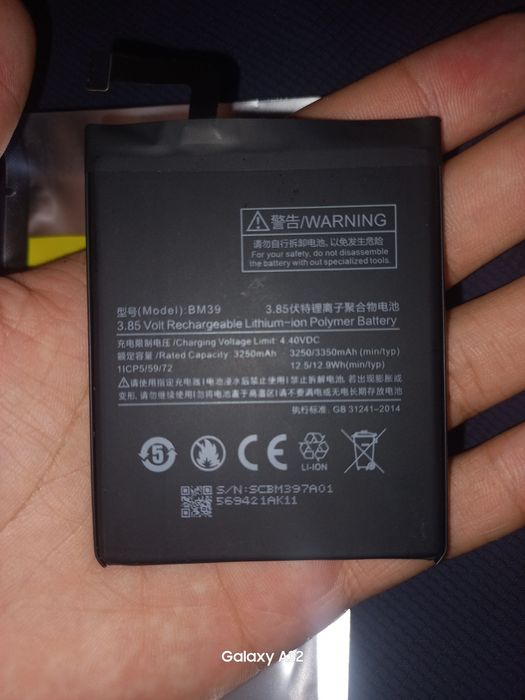 Аккумулятор BM39 для Xiaomi Mi 6 новый