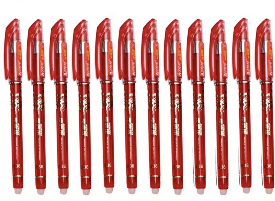 Pix cu radiera, cerneala termosensibila, 0.38 mm, rosu