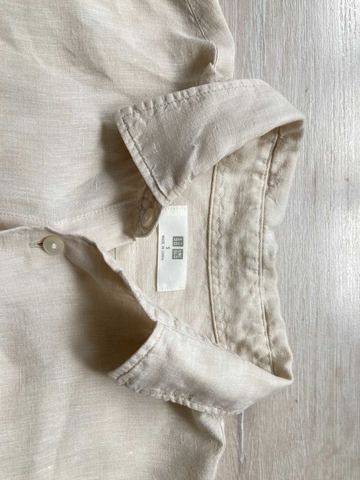 UNIQLO 100% linen лен мъжка ленена риза размер S