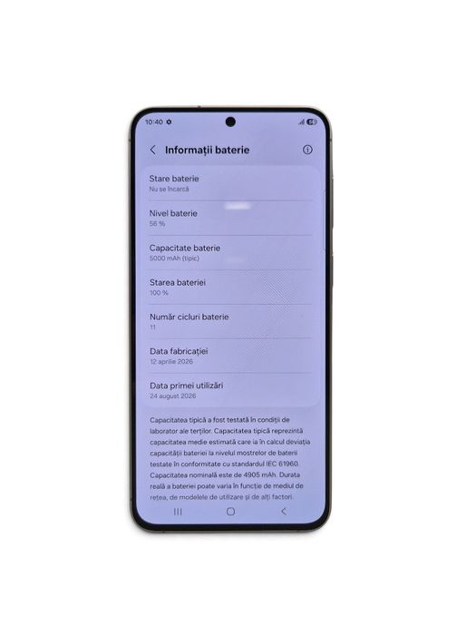 Samsung Galaxy A57 5G 128 GB Awesome Lilac 11 Cicluri