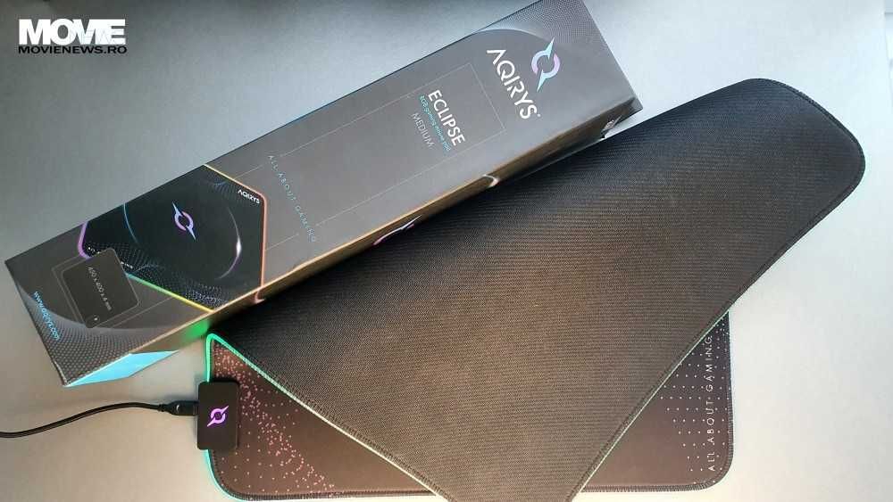Mouse pad gaming RGB AQIRYS Eclipse Medium Sigilat Nou