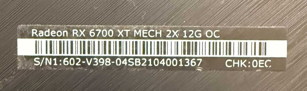 ТОП състояние Видео карта MSI Radeon RX 6700 XT MECH 2X 12G OC GDDR6