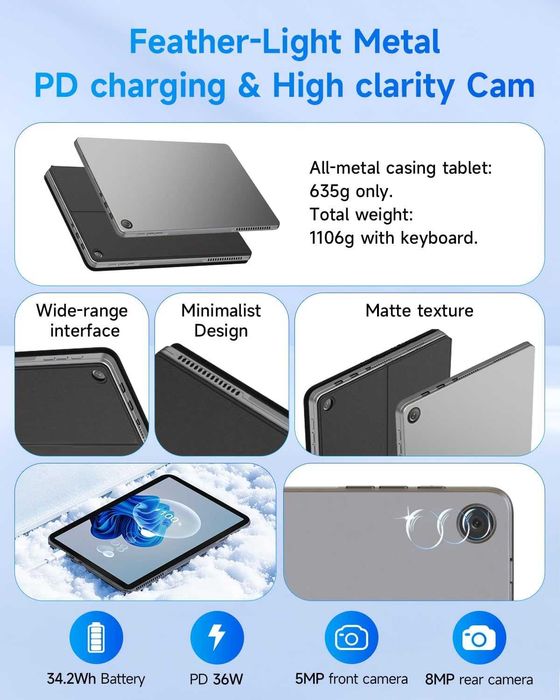 Лаптоп и таблет 2-в-1 BNCF 11 инча 12GB RAM 512GB SSD (Нов)