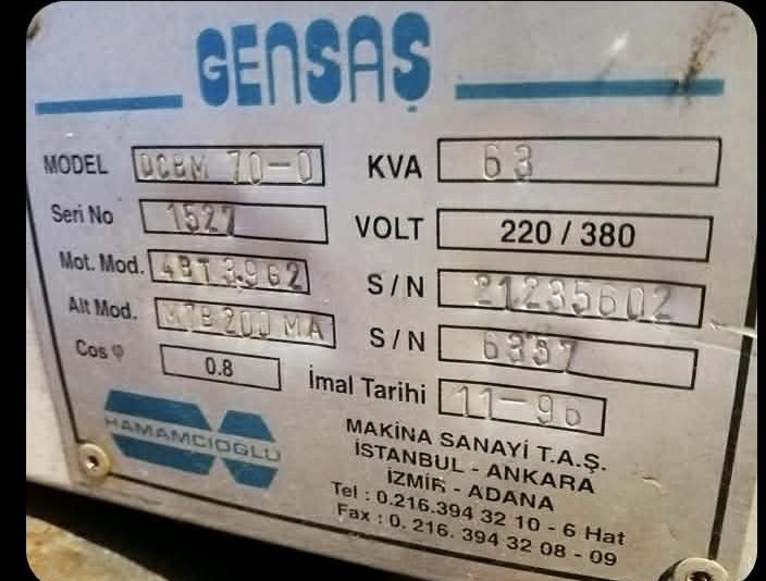 Дизел генератор GENSAS 63kVA / 50kW – Двигател CUMMINS – Само 440 мтч.