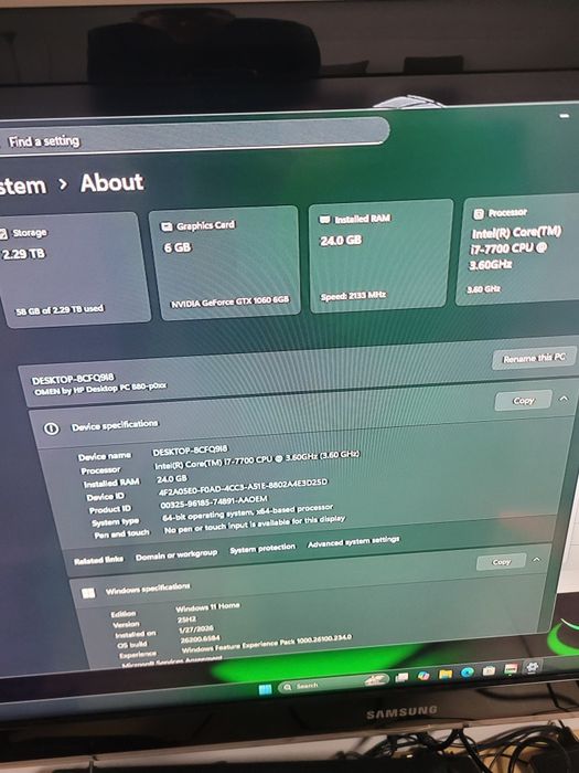 Unitate Gaming HP OMEN ,procesor intel i7