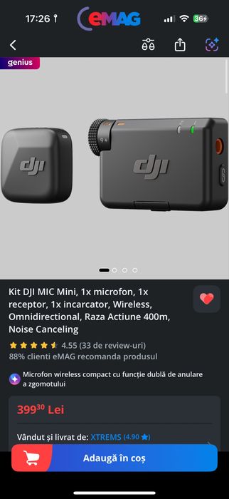 Vand Drona Dji Mini 3 fly more combo + rc + kit dji mic mini!