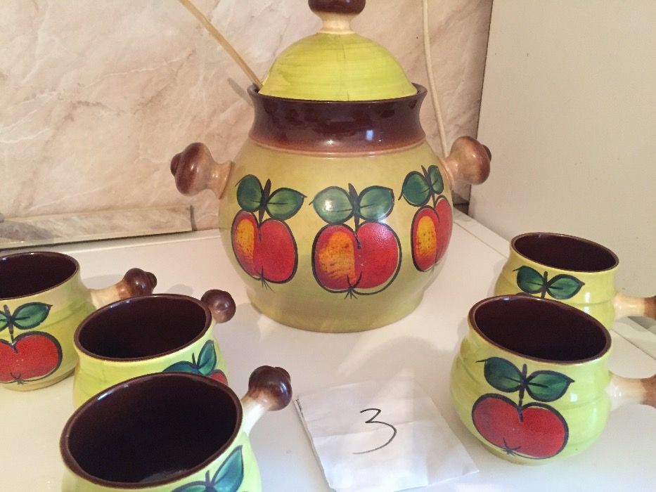 немски порцеланов сервиз за маргарита или пунш маркиран