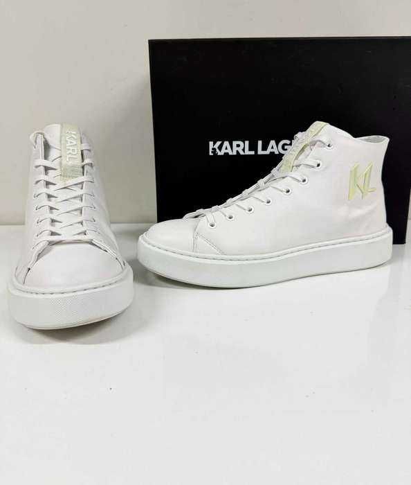KARL LAGERFELD High-Top White Platform KL Logo (Като Нови) – Размер 44 (28.5 см стелка)