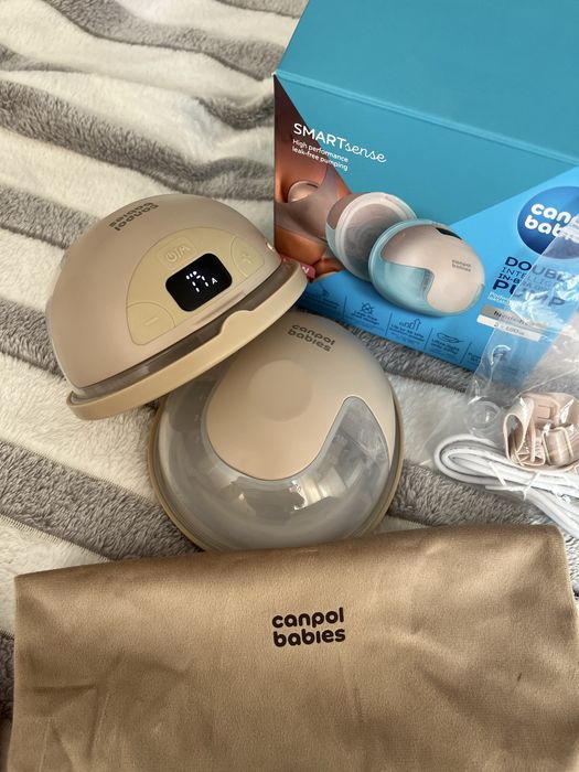 Двойна безжична помпа за кърма Canpol Babies SmartSense – hands-free