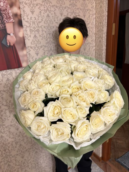 Букет 51 белых роз