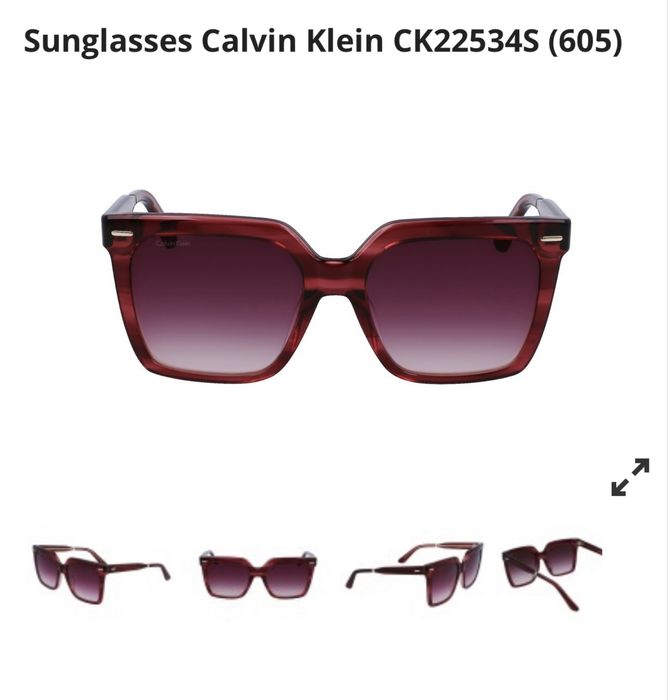 Оригинални чисто нови очила Calvin Klein цвят бургунди