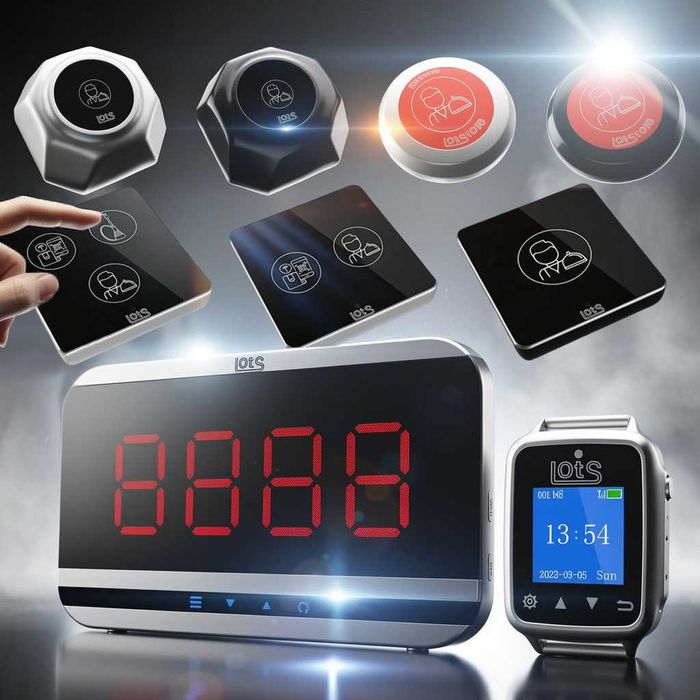 Система вызова официанта LOTS тройные кнопки часы панель для ресторана