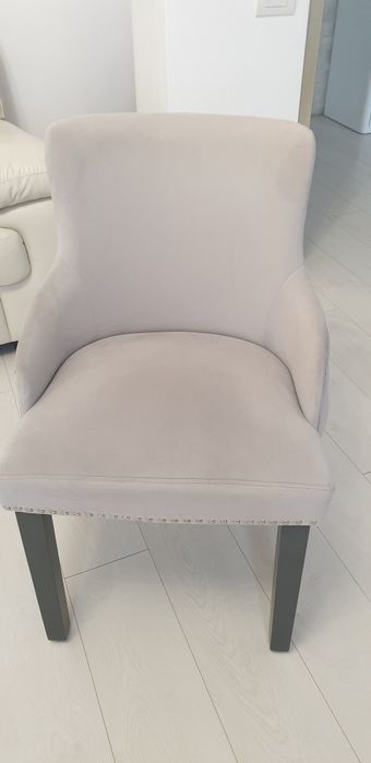 Scaune stofa catifea gri velvet ca noi