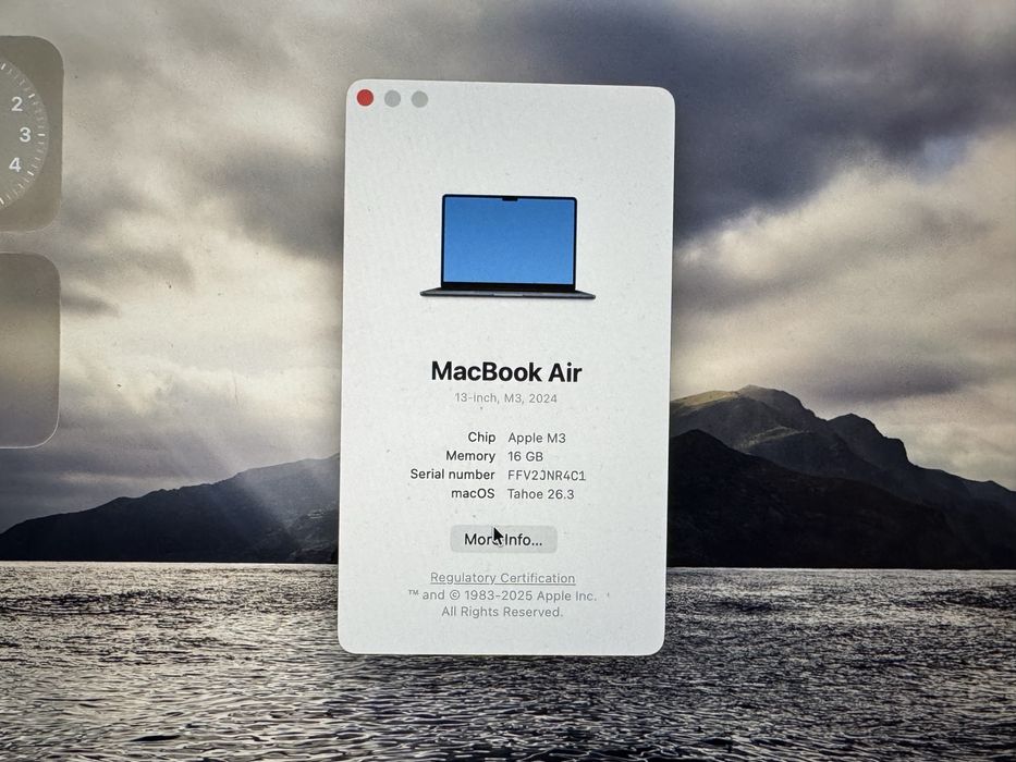 Macbook Air M3 13 16G/256G, Midnight