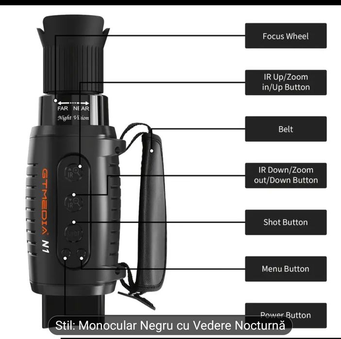 Monocular night vision vânătoare camping