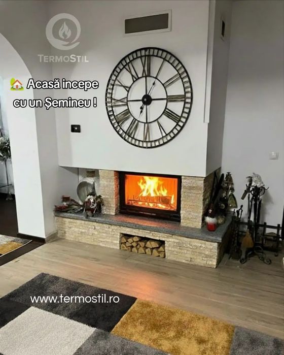 REDUCERE Șemineu Fontă 18 kw + Materiale Montaj