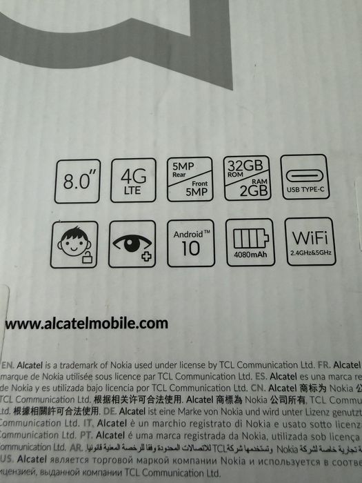 Таблет alcatel3T8