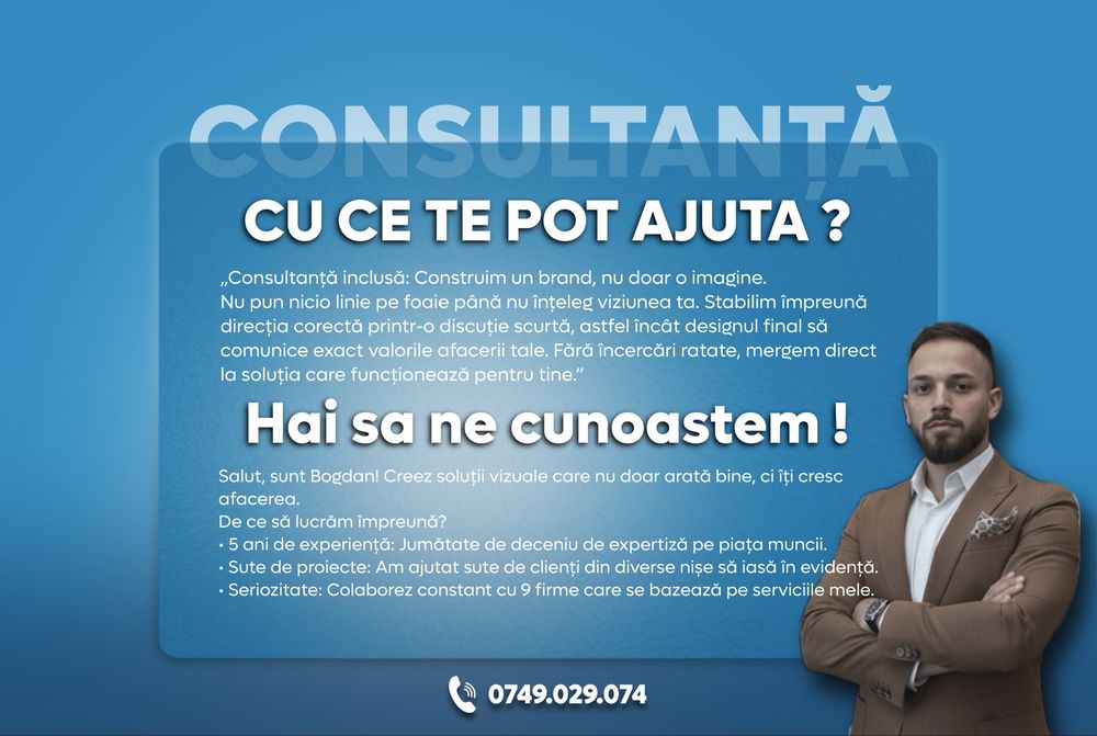 Graphic Designer PROFESIONIST | Logo,Meniuri,Carti de vizita,Poster