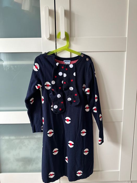 Детска зимна рокля с високи чорапи на Jacadu