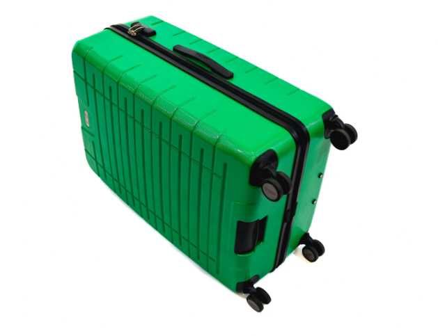 Troler Ella Icon Leaf cu 4 roti duble, ABS, 77x50x30 cm, Verde