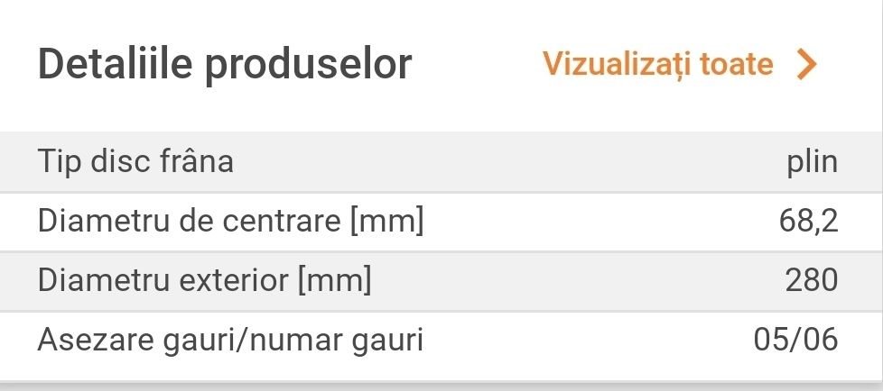 Disc frana spate Transporter T4 Caravelle 2003 PRODUS NOU ÎN OFERTĂ