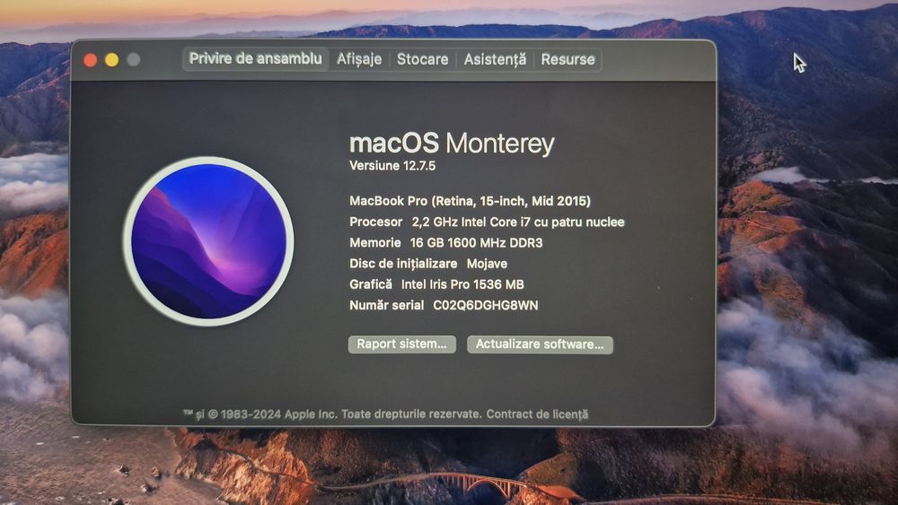 Laptop MacBook Pro Mid 2015