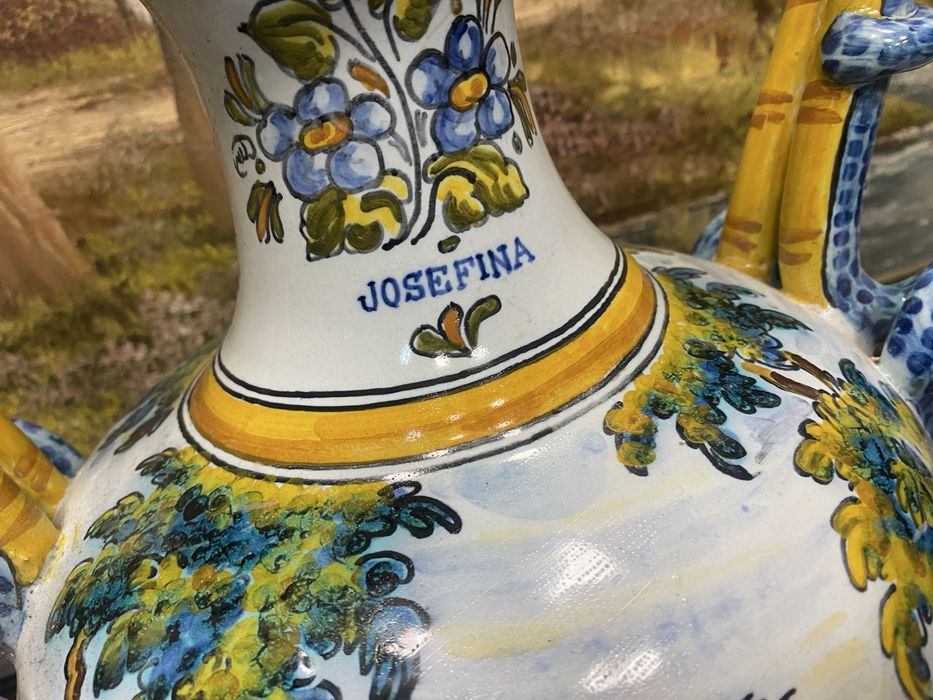 Испанска керамична ваза Talavera Josefina 1960 1975 Испания голяма