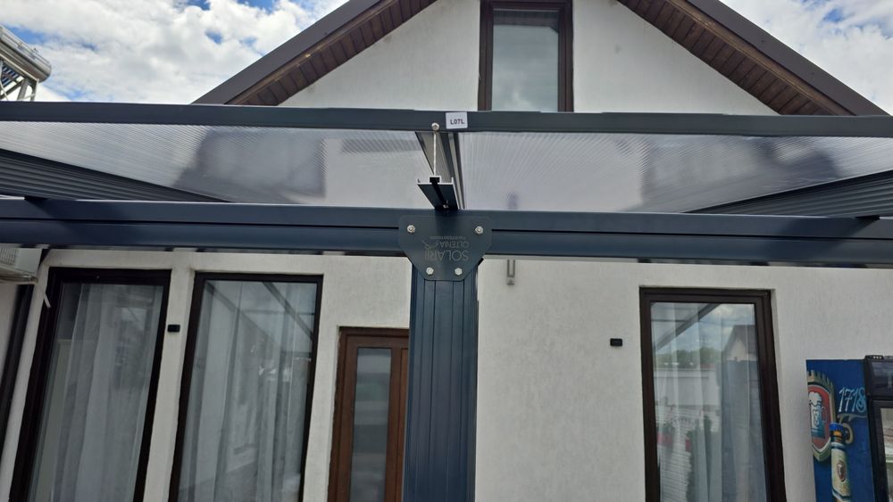 Copertina Terasa din aluminiu acuperita cu policarbonat