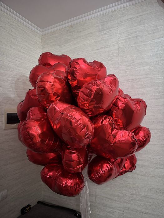 шары 25-30 шт красные