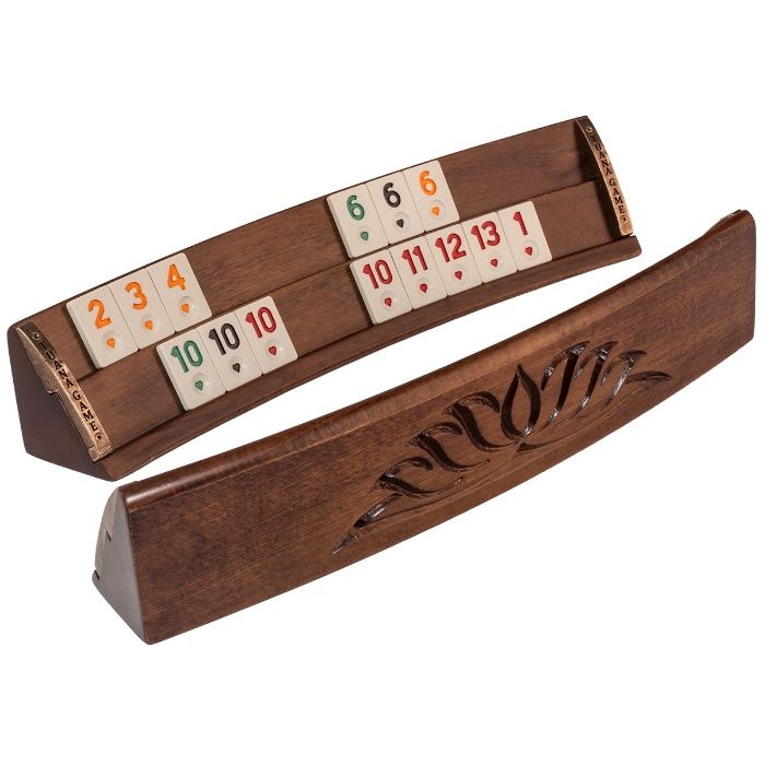 Joc de remi, rummy, remy din lemn masiv semirotund. Tuana 2637.DFN
