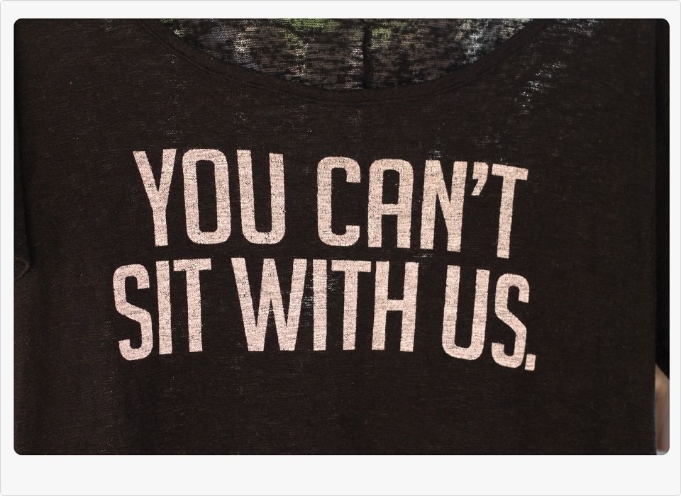 Tricou "You Can `t Sit With Us" Rock Punk Goth